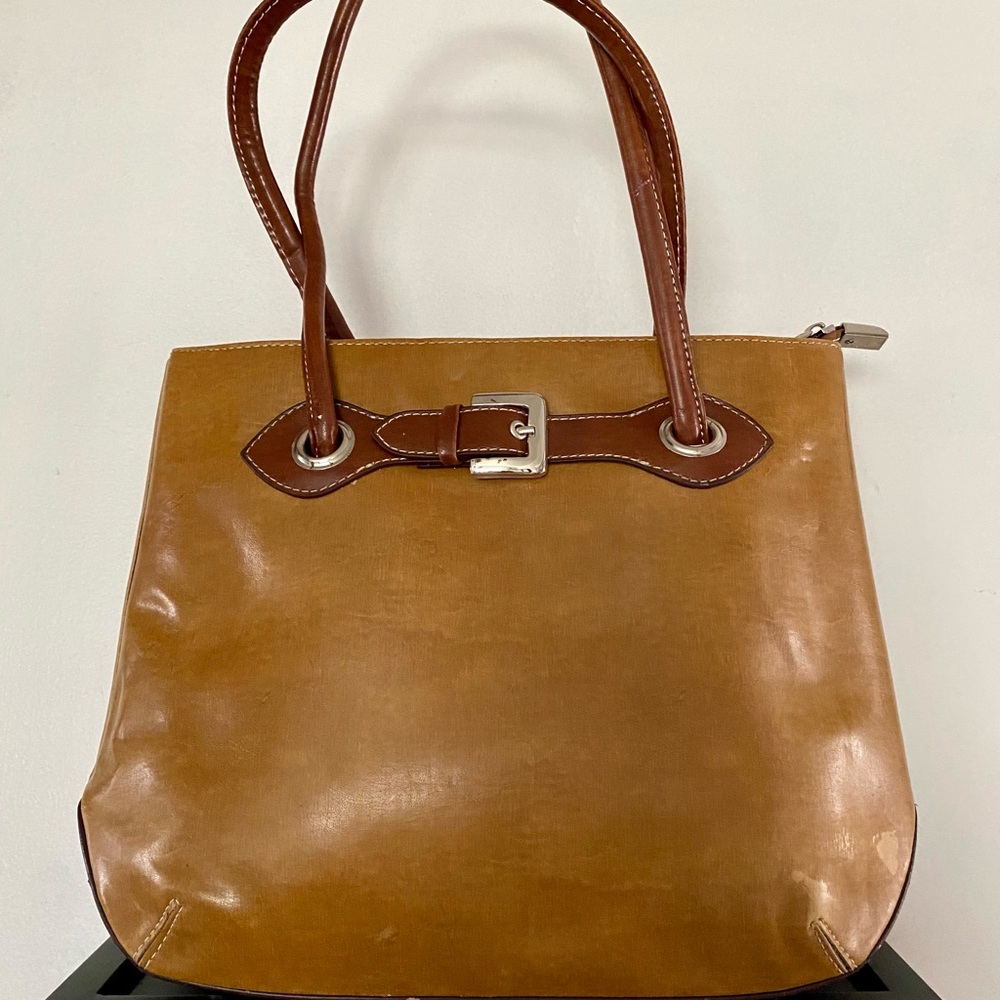 Tan leather Tote Bag with studio Wallet - Women Bags